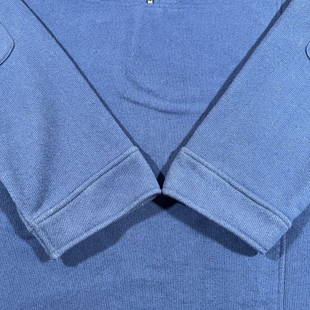 REI 1/4 Zip Blue Fleece Pullover W/ Elbow Patches Men's XL Outdoors Hiking - Picture 4 of 10